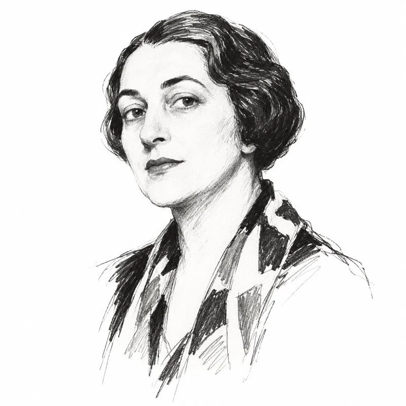 Illustrated portrait of Sonia Delaunay
