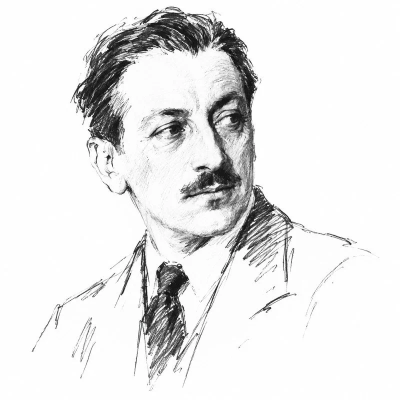 Illustrated portrait of Raoul Dufy