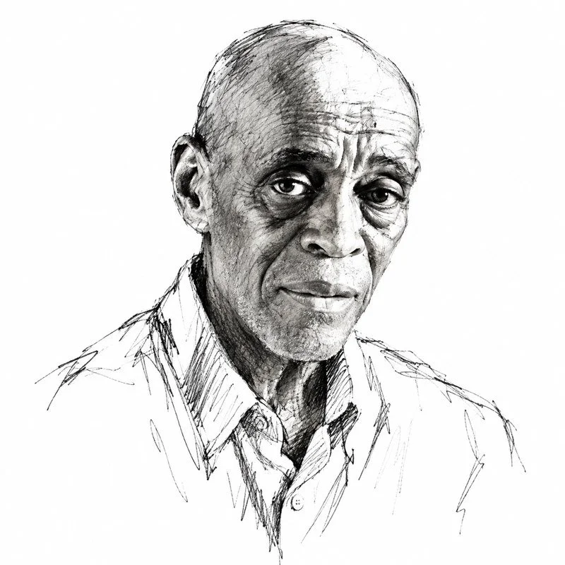 Illustrated portrait of Kermit Oliver