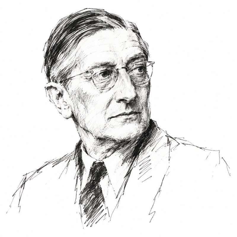 Illustrated portrait of Josef Albers