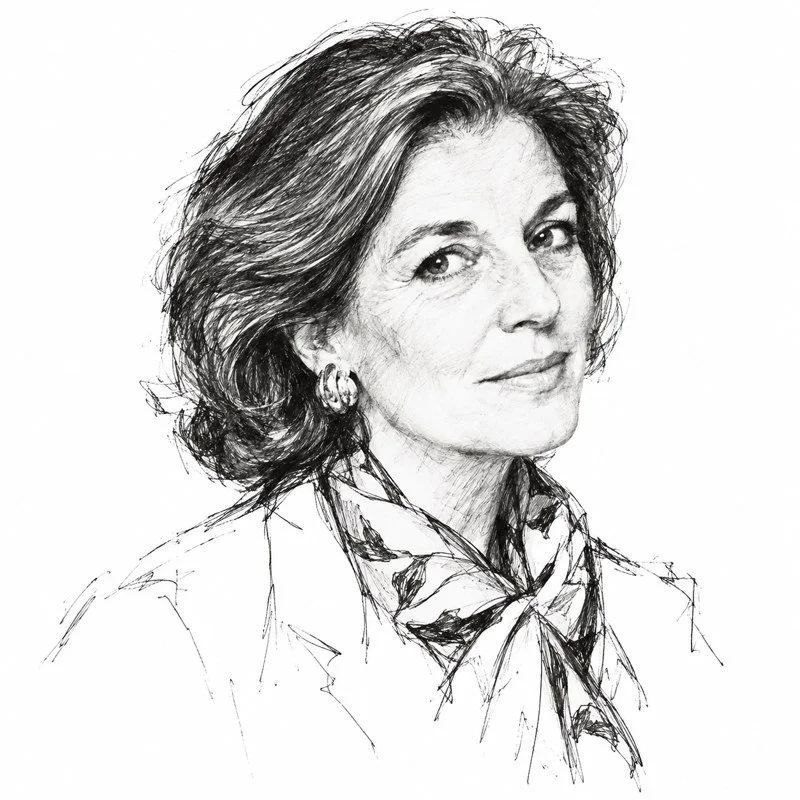 Illustrated portrait of Fulvia Ferragamo