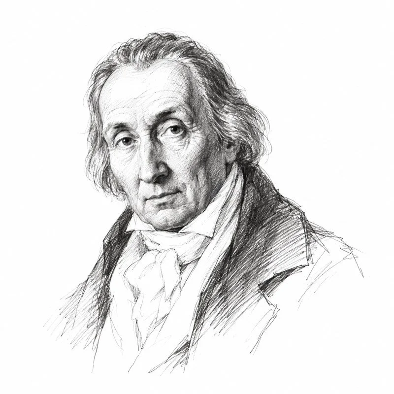 Illustrated portrait of Joseph Marie Jacquard