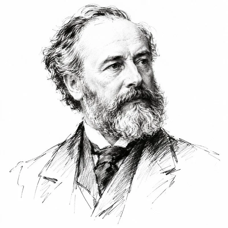 Illustrated portrait of Thomas Wardle