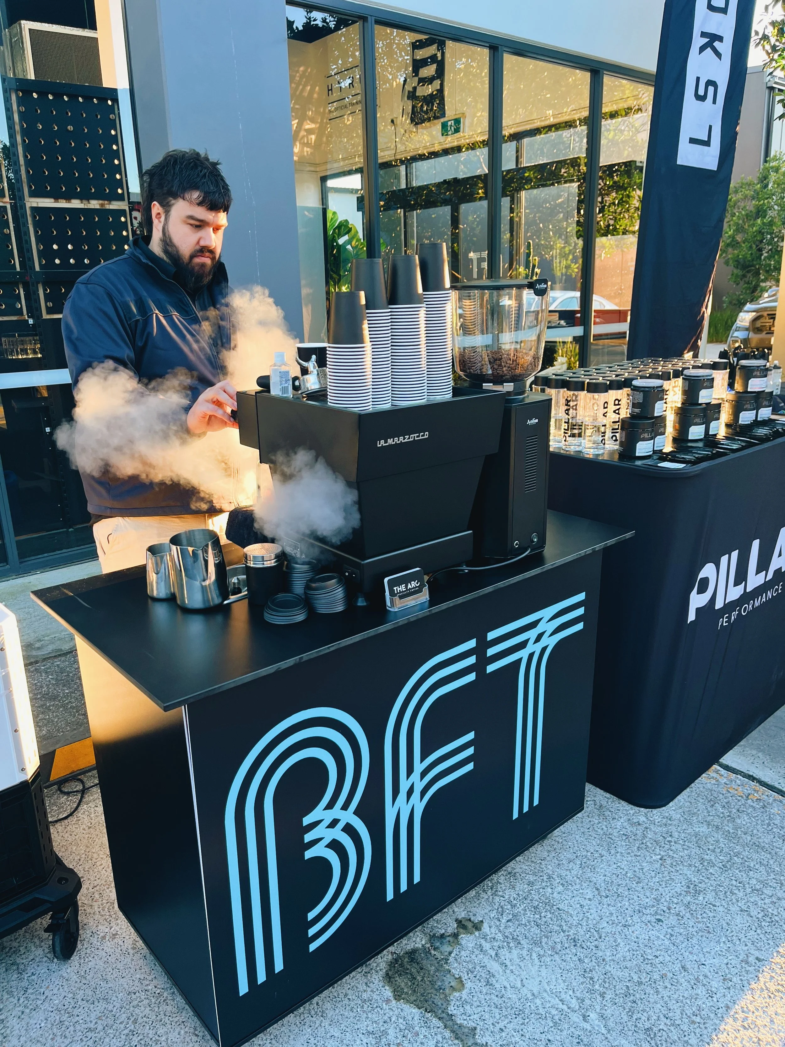 Branded coffee cart activation