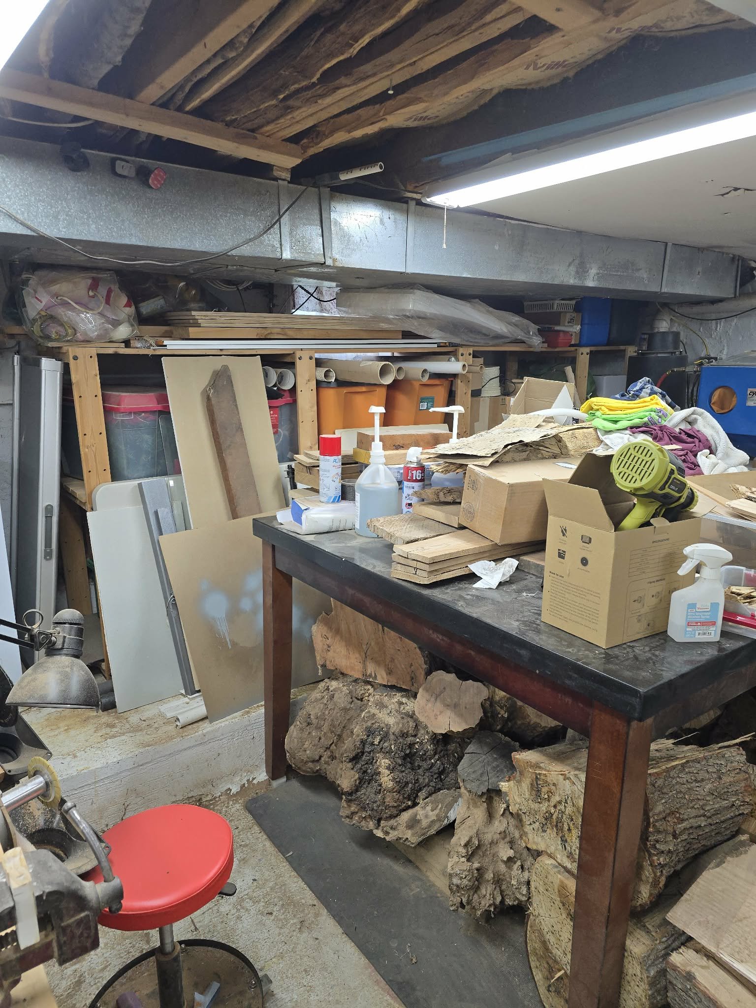 Before: cluttered garage in Baltimore County MD