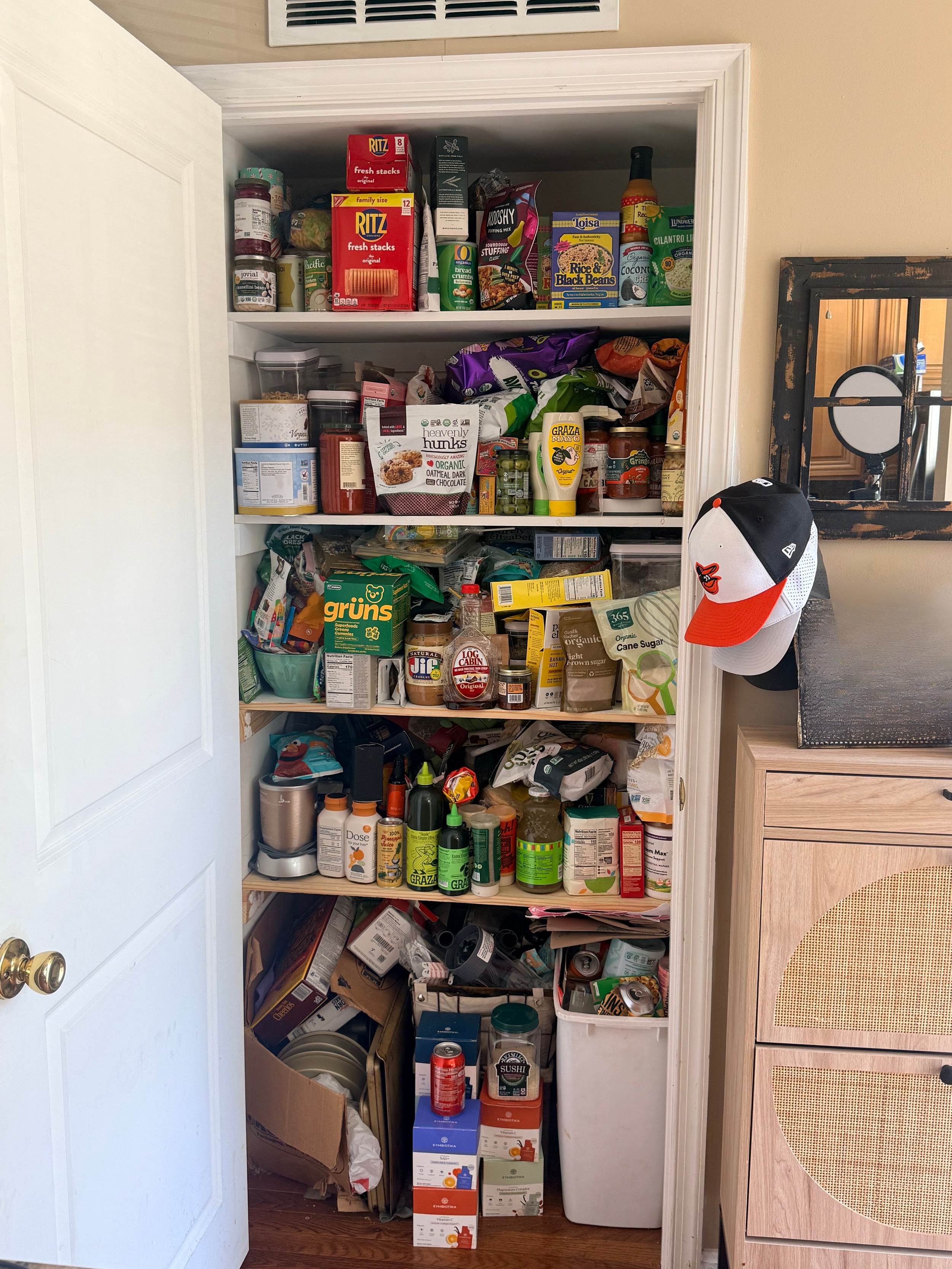Before: cluttered kitchen pantry in Parkville MD