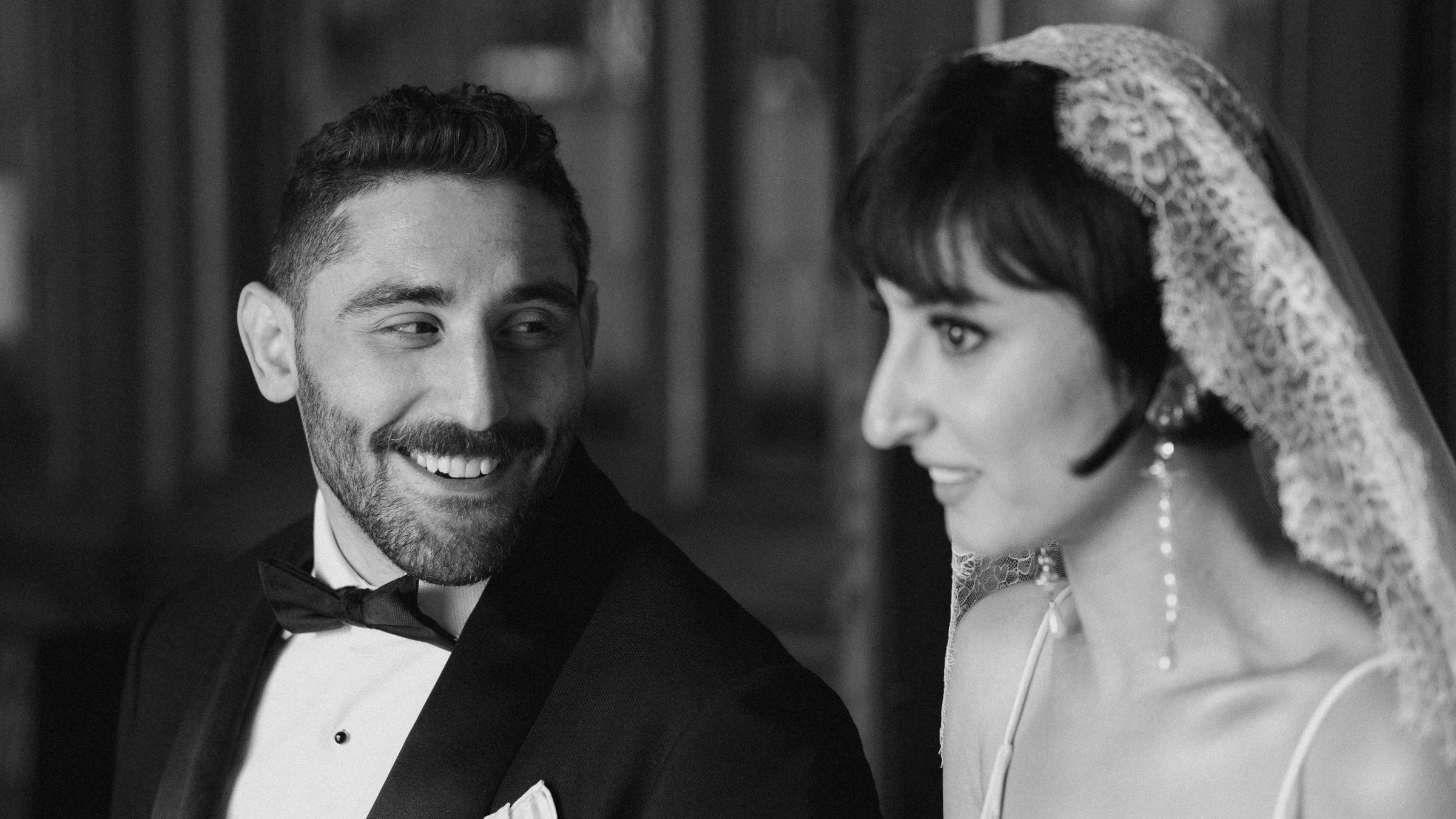 A bride and groom together