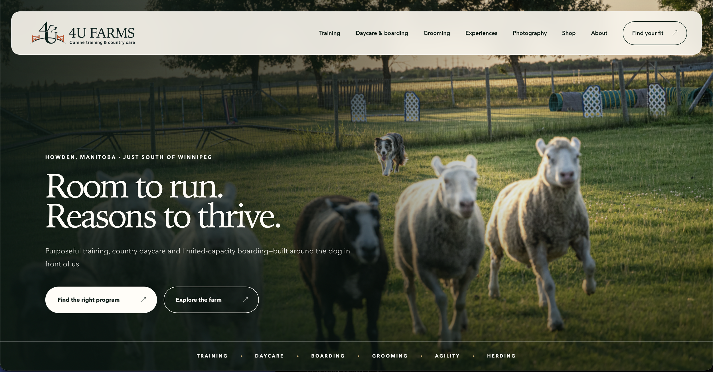 4U Farms website design preview