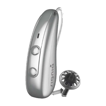 Signia Pure Charge & Go IX RIC hearing aid in Silver