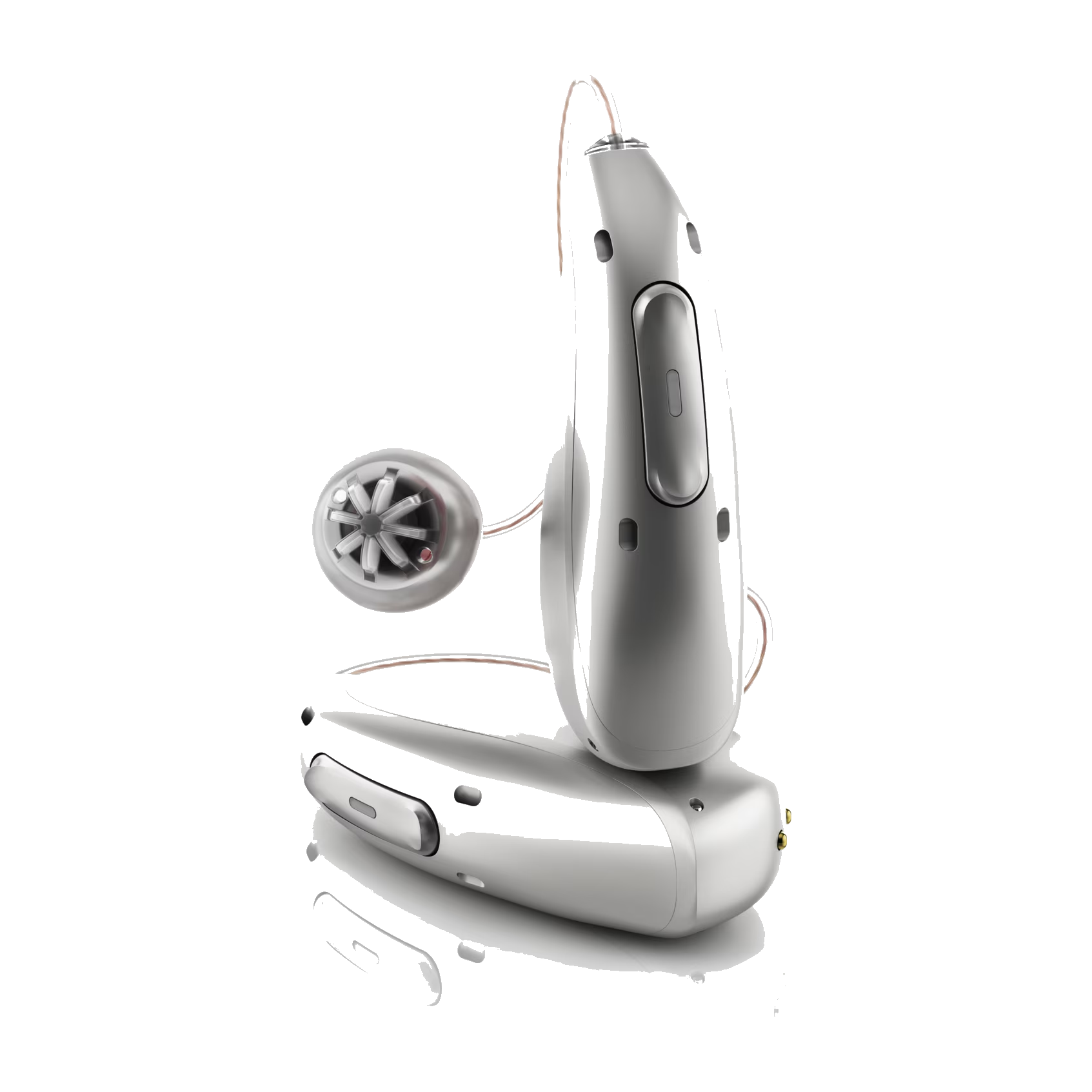 Phonak Infinio Ultra Sphere RIC hearing aid in Silver Grey