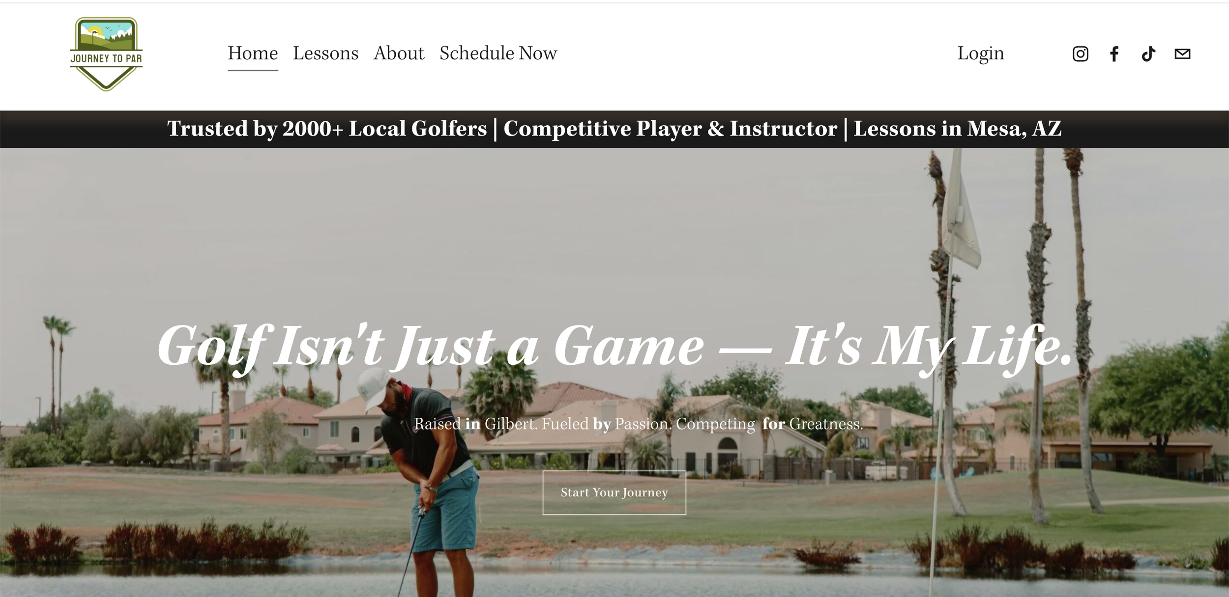 Journey to Par website redesign