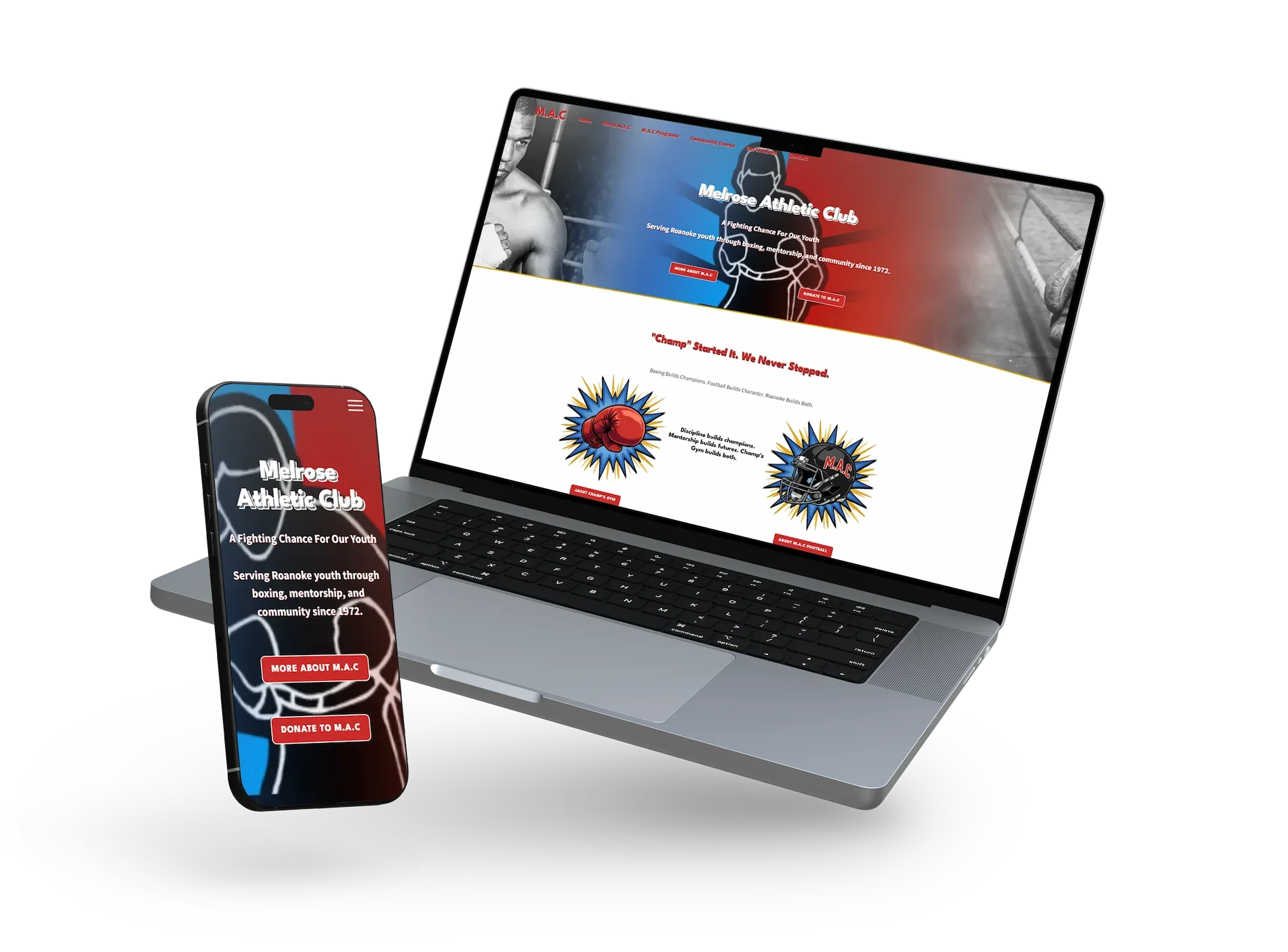 Melrose Athletic Club website built by Novum Creative - Roanoke, VA
