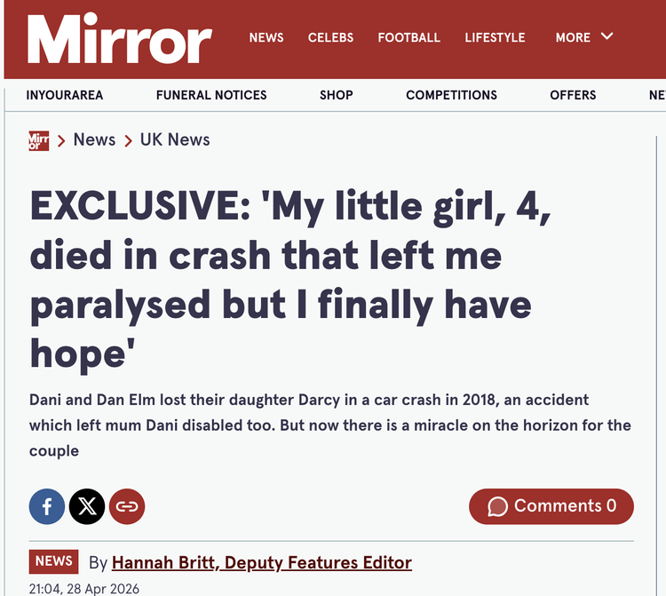 Daily Mirror coverage