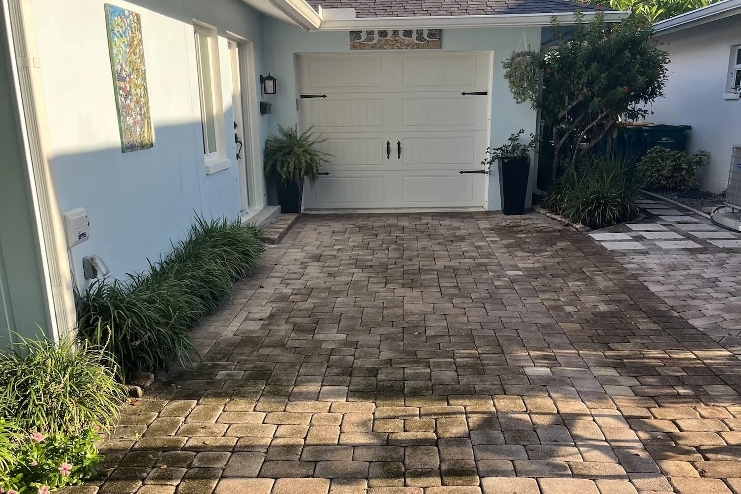 Driveway Before Pressure Cleaning in Naples, FL