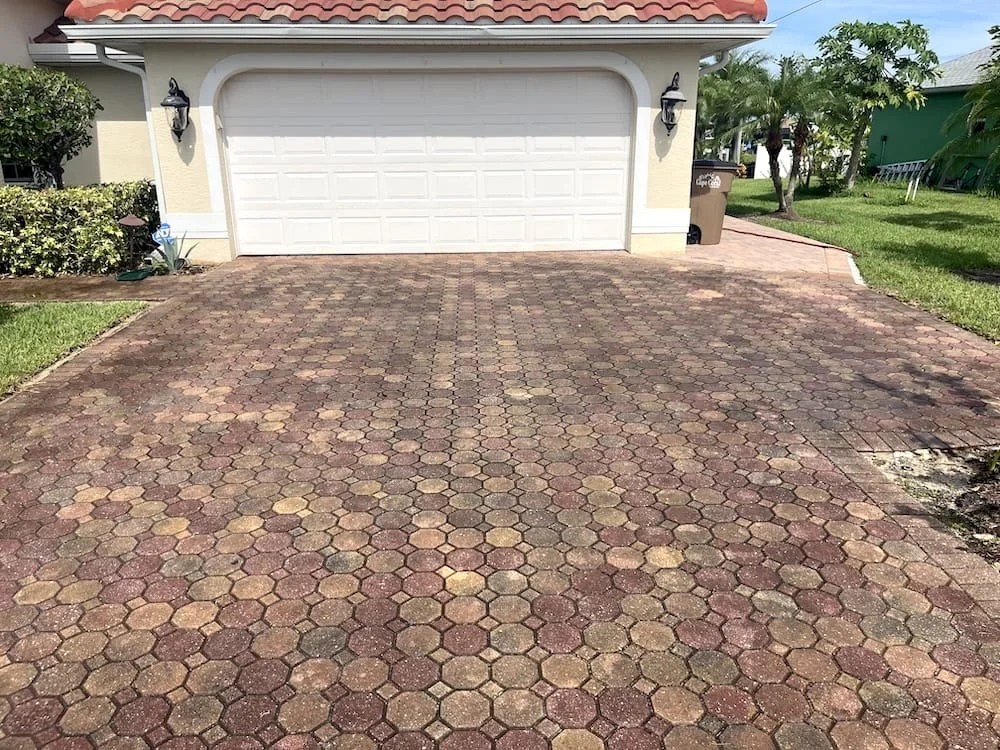 Driveway Before Pressure Washing in Naples, F
