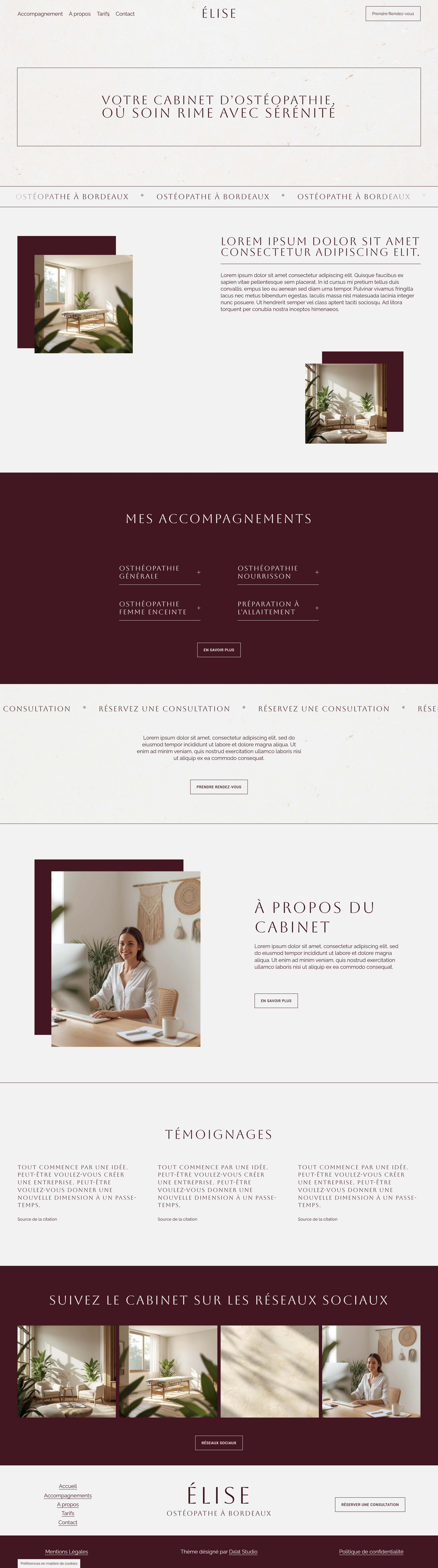 Template site internet yoga