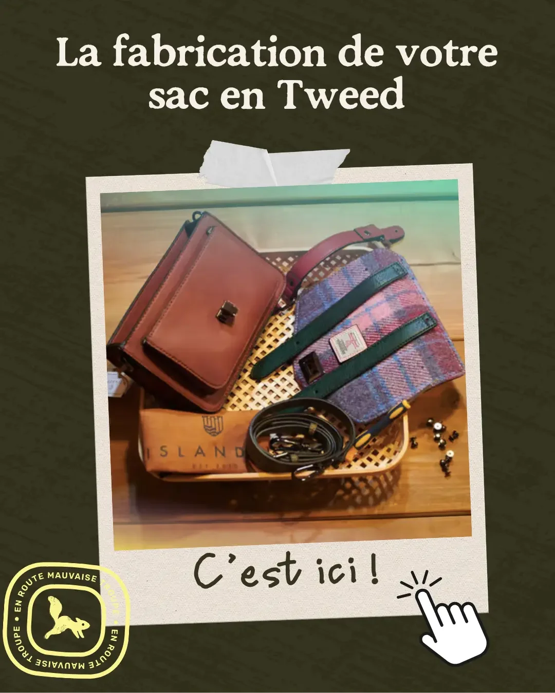 Atelier sac à main Harris Tweed