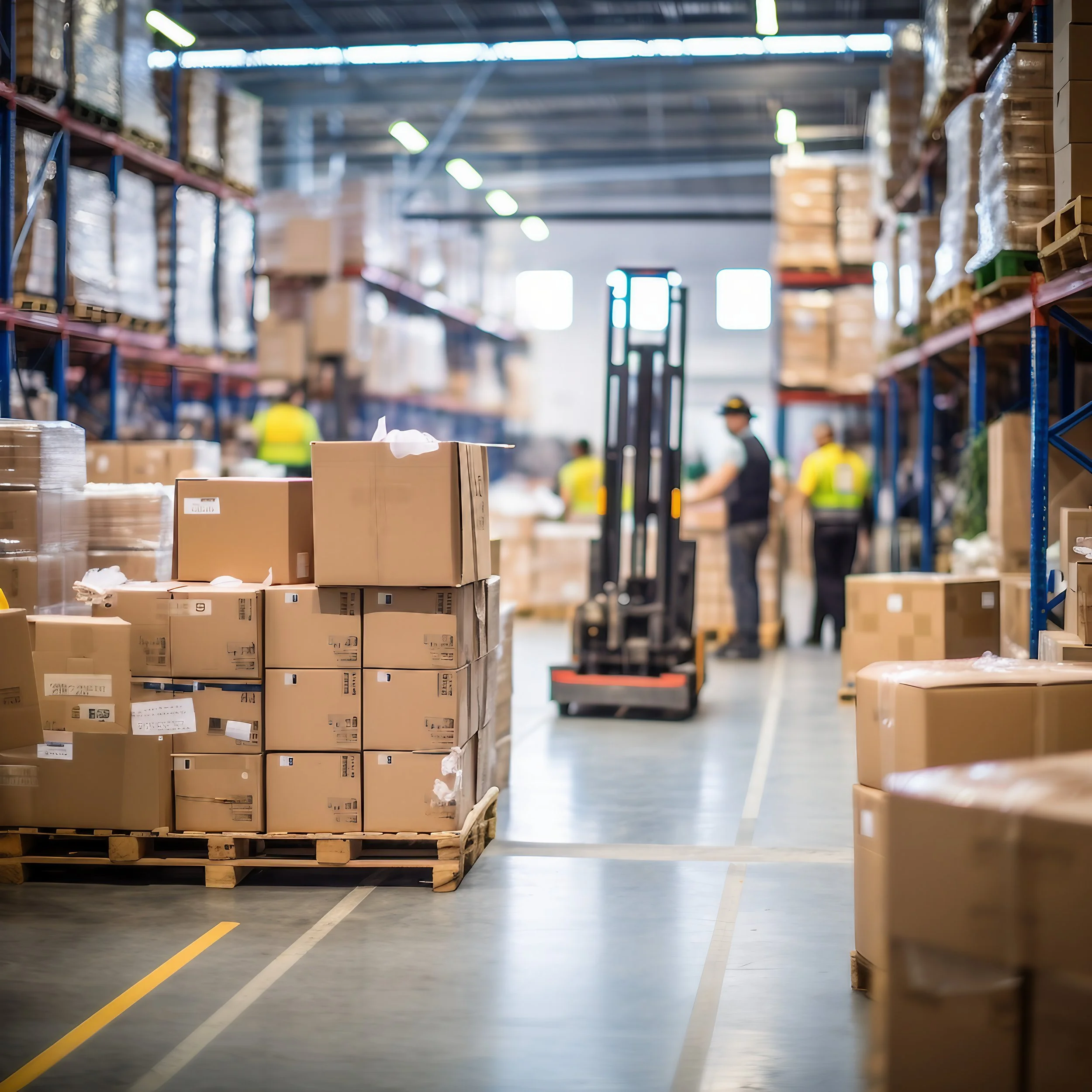 Handshake illustration with global trade and logistics theme