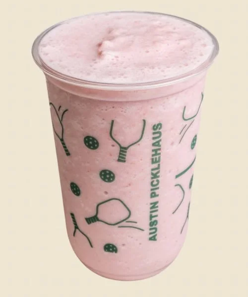 Strawberry Smoothie at Austin Picklehaus Café