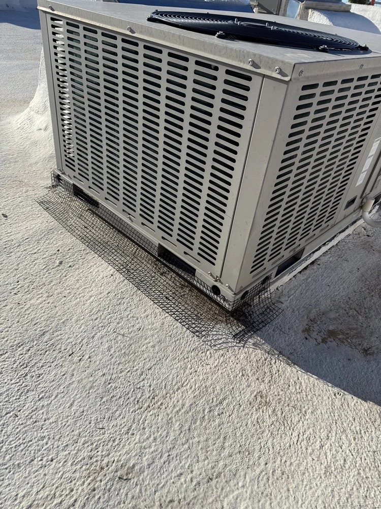 Custom protection around an AC-unit base