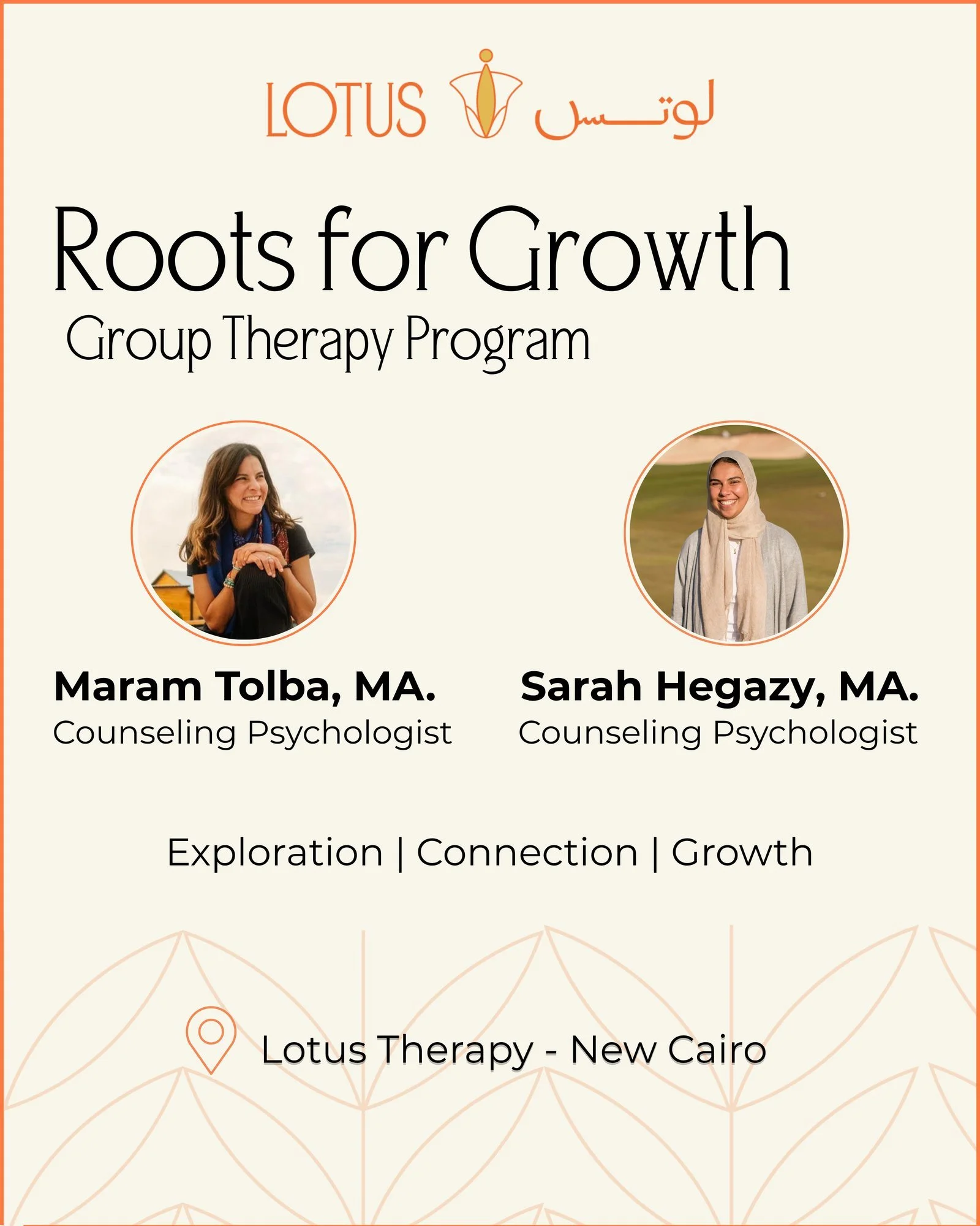 Roots for Growth group therapy program flyer