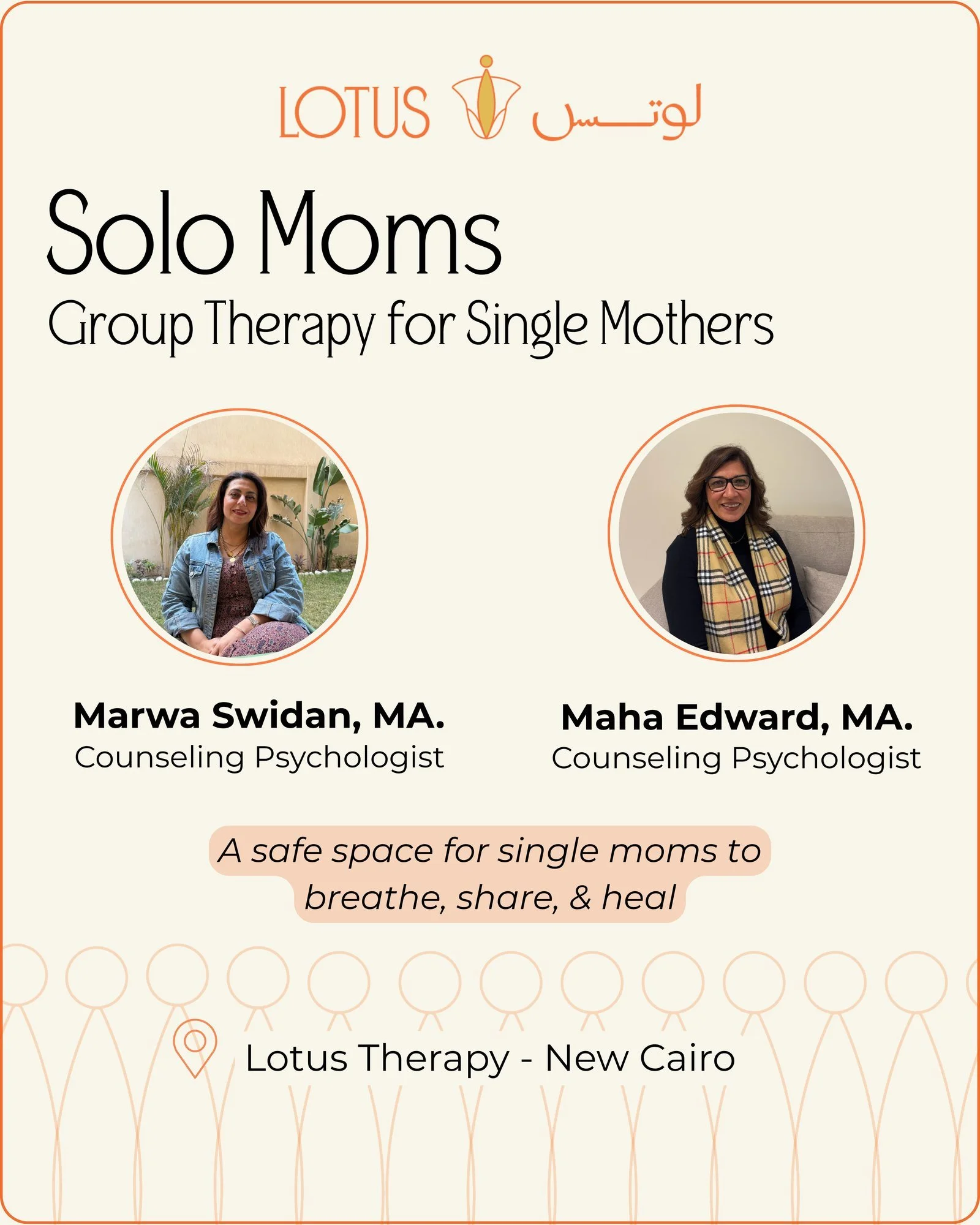 Solo Moms group therapy for single mothers flyer