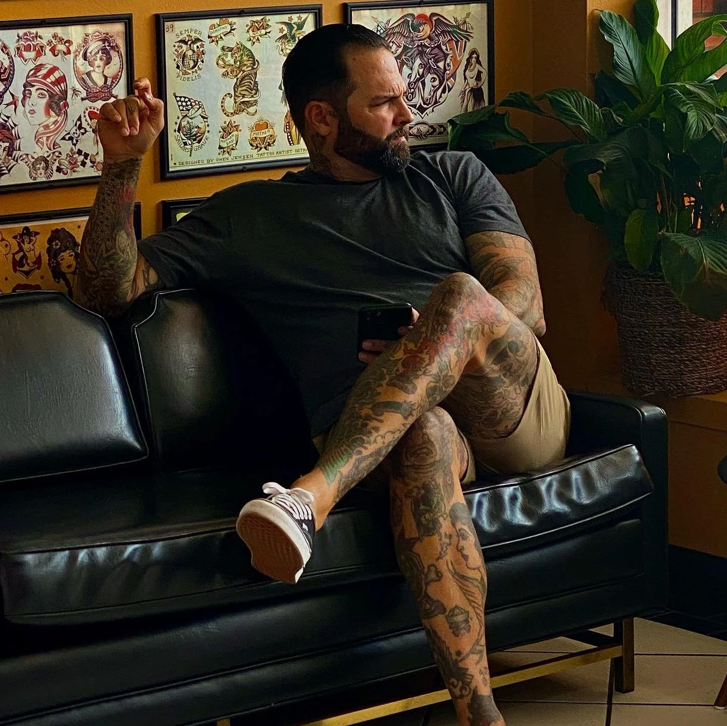 Joe Cumbee in a tattoo-related lifestyle image