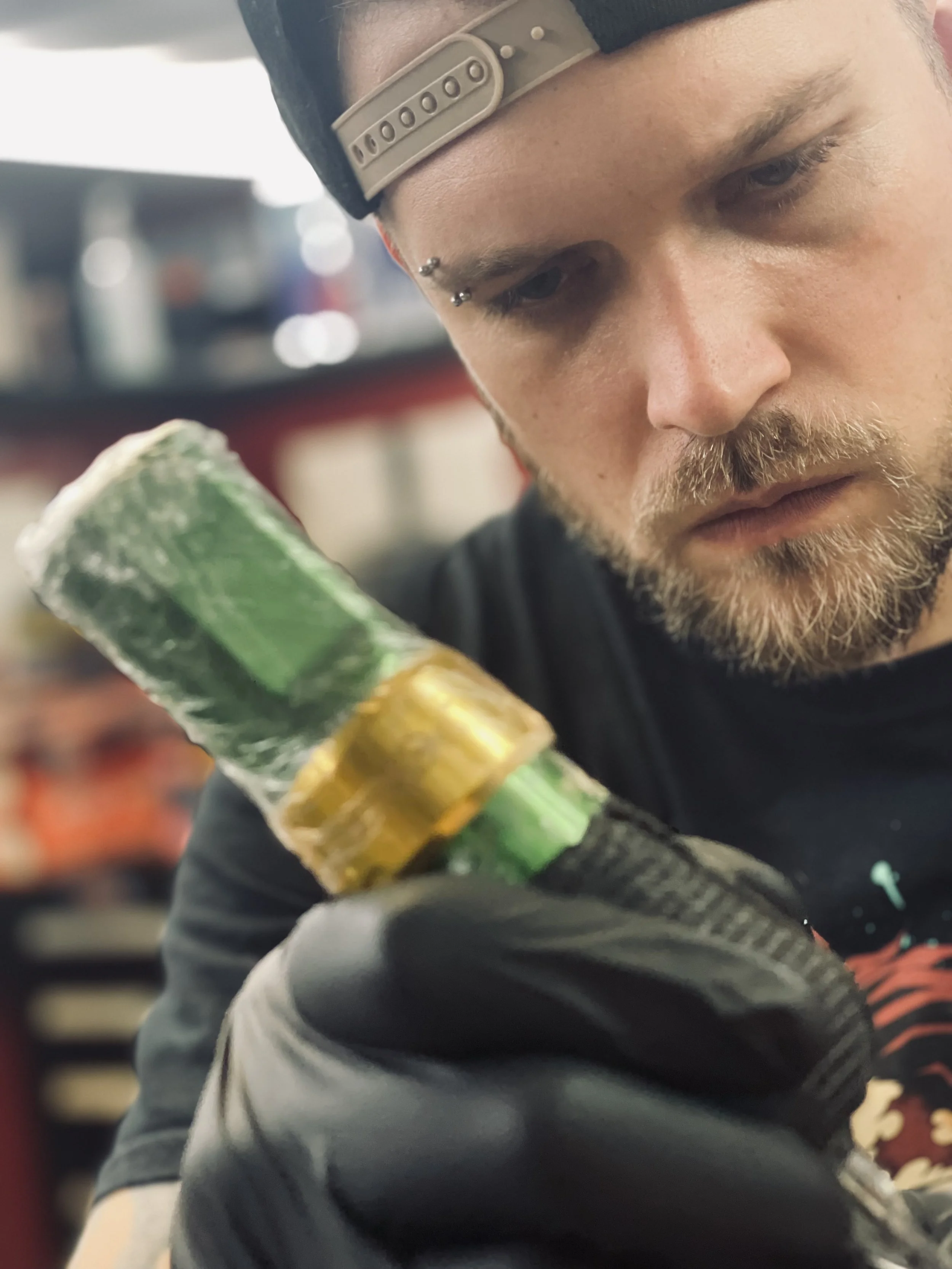 Portrait of tattoo artist Johnny Lake III