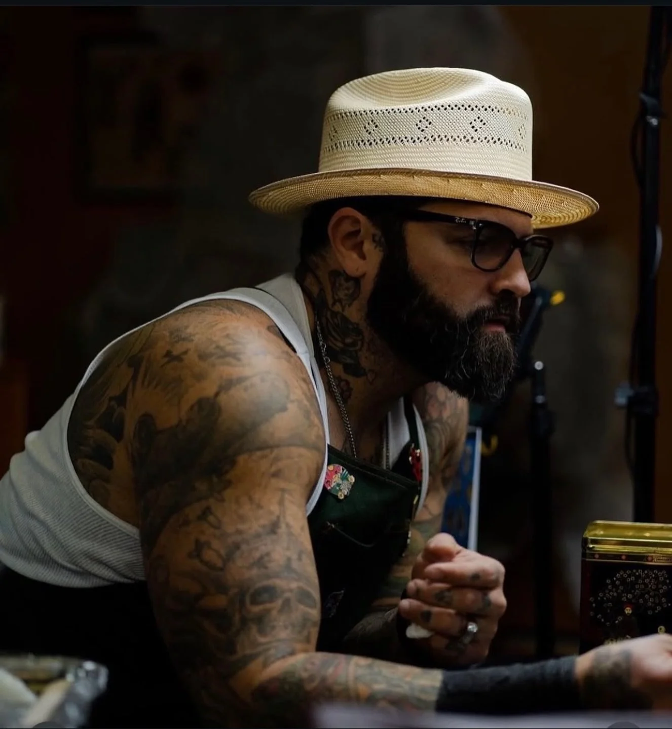 Portrait of tattoo artist Joe Cumbee