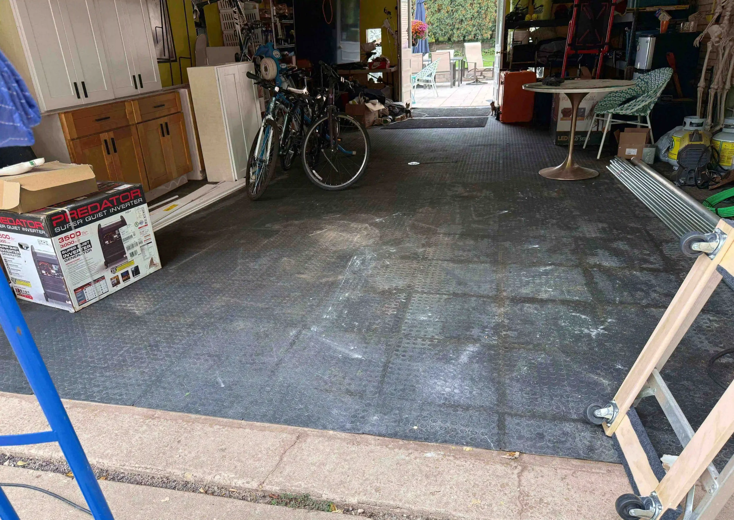 Organized and swept empty garage in Skokie, IL after professional junk removal.