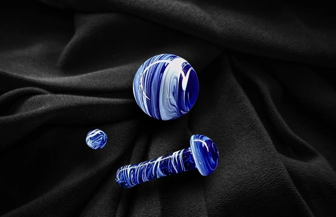 Blue Swirl Valve Shroom Set