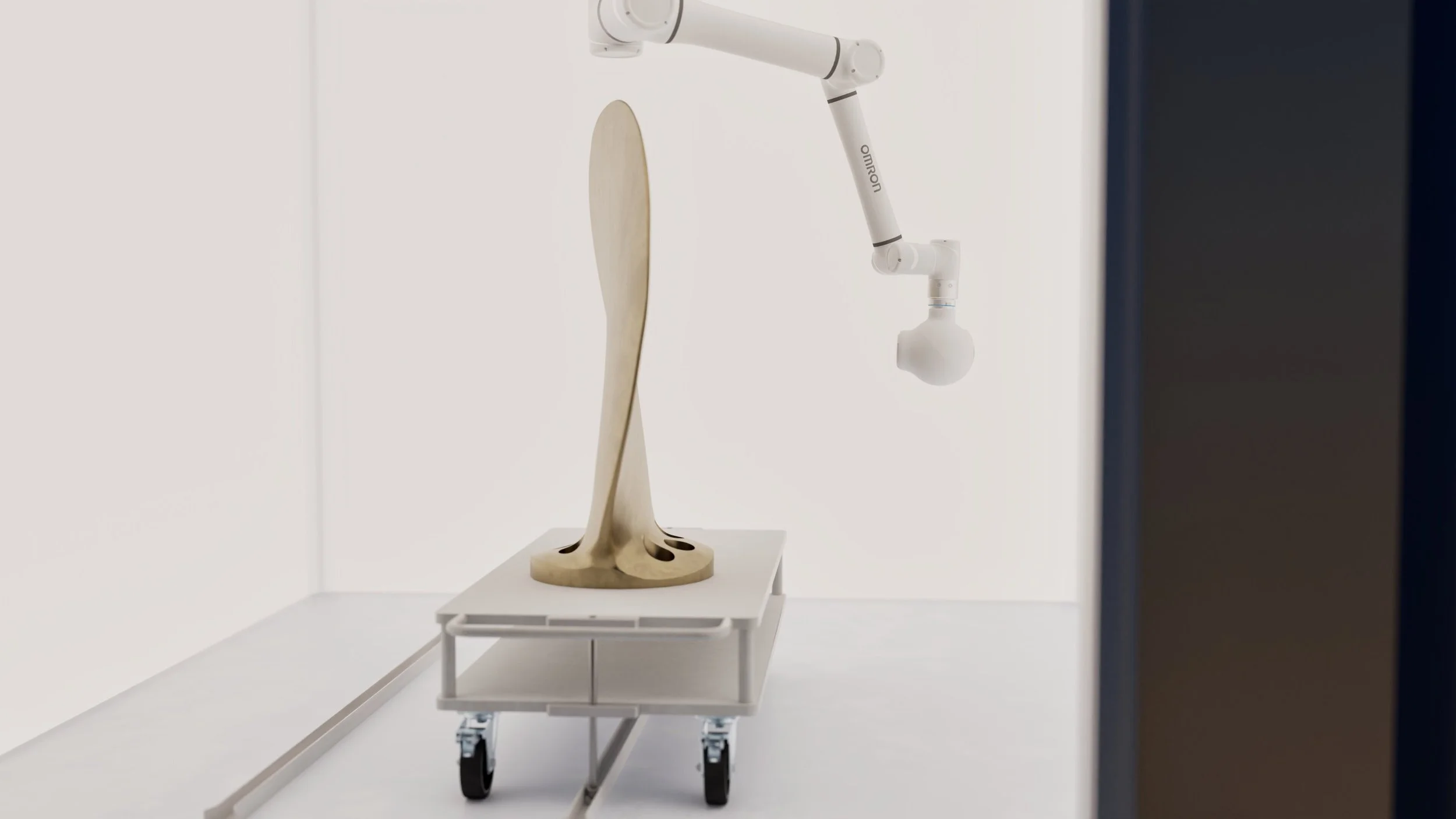 Propeller blade in lightbox