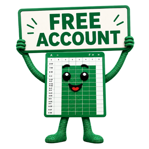 suiteSheets character holding a welcome sign