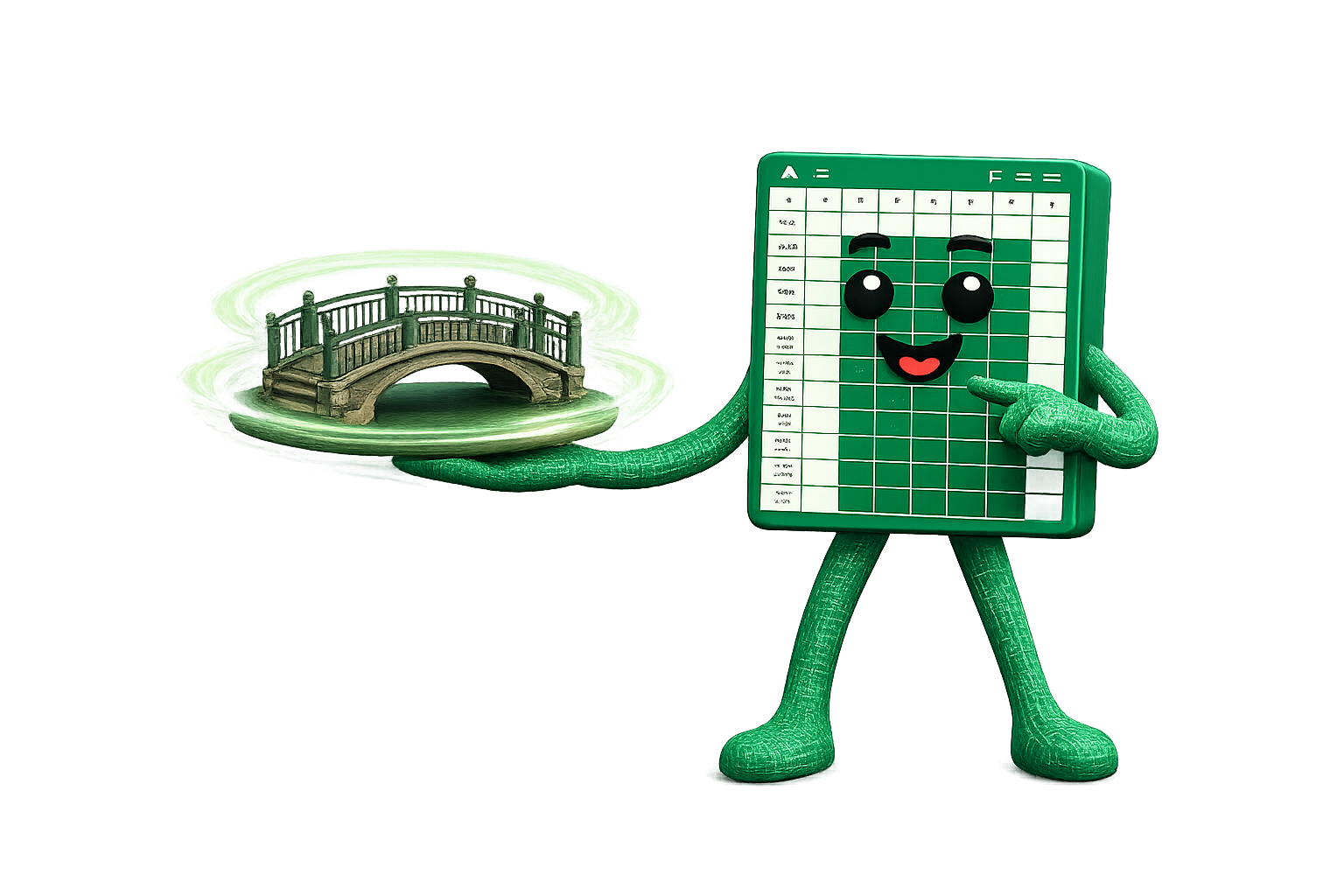 suiteSheets character holding a bridge