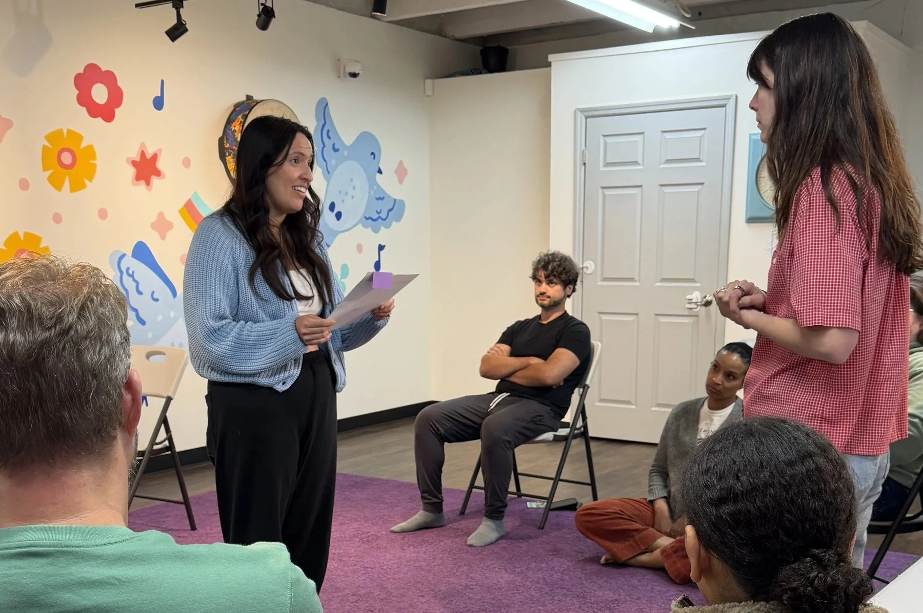 Students working together in Meisner Foundations at EAST Collective