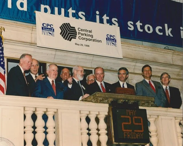 Central Parking Corporation rings the opening bell at the New York Stock Exchange — May 29, 1998