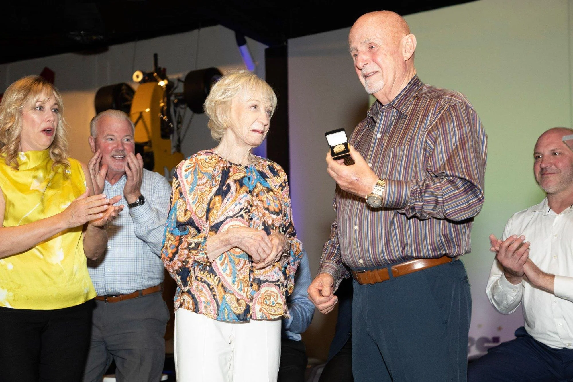 Gill Barnett receiving his 50-Year Industry Recognition Pin — 2024