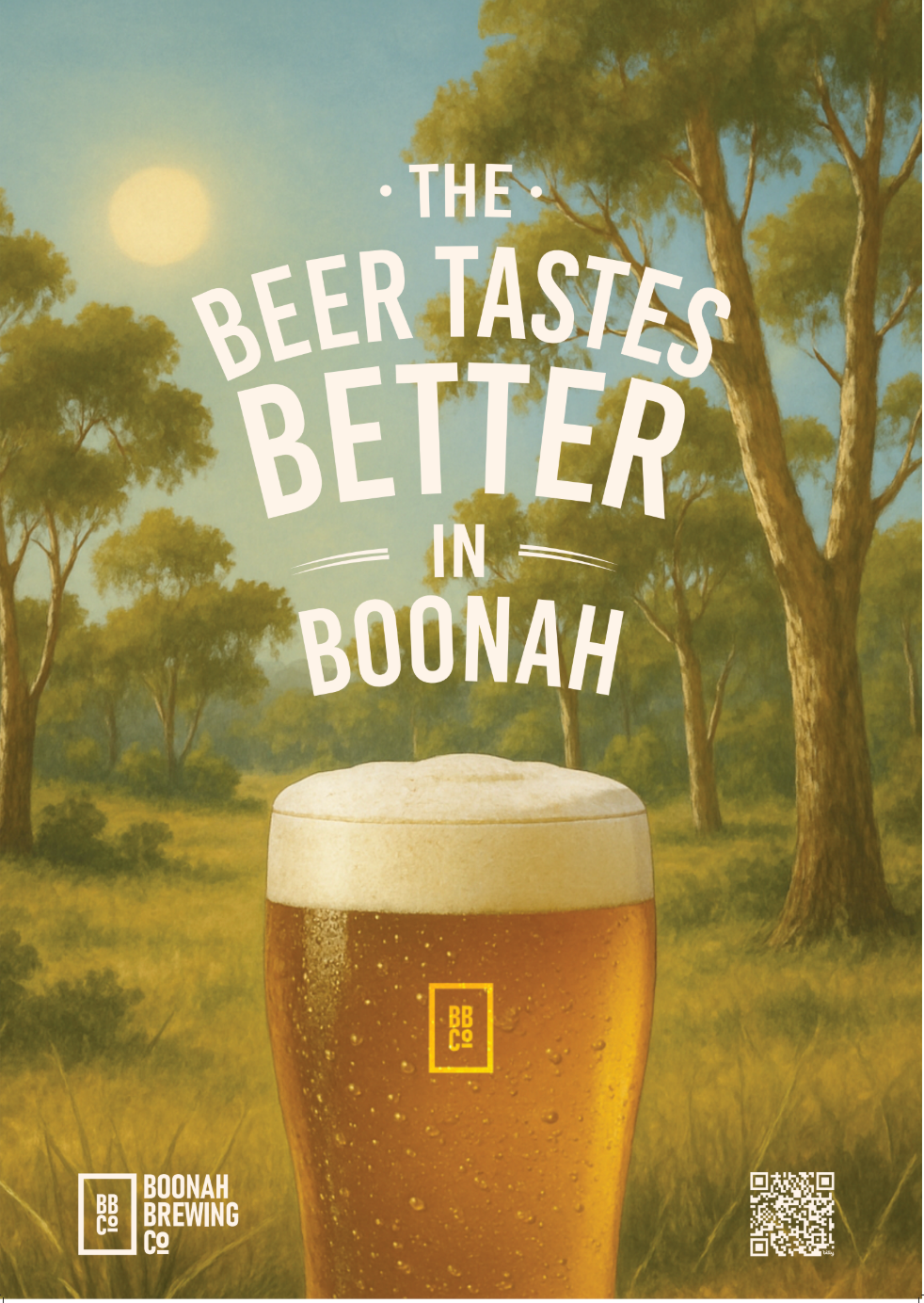 Vintage Australian beer poster artwork