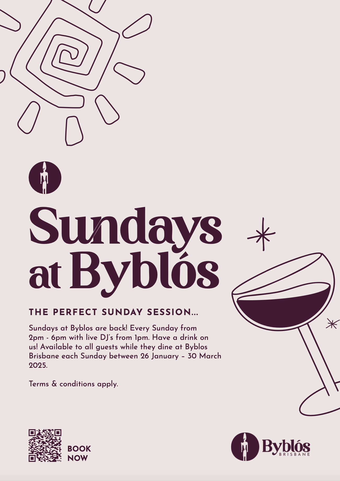Sundays at Byblos campaign poster