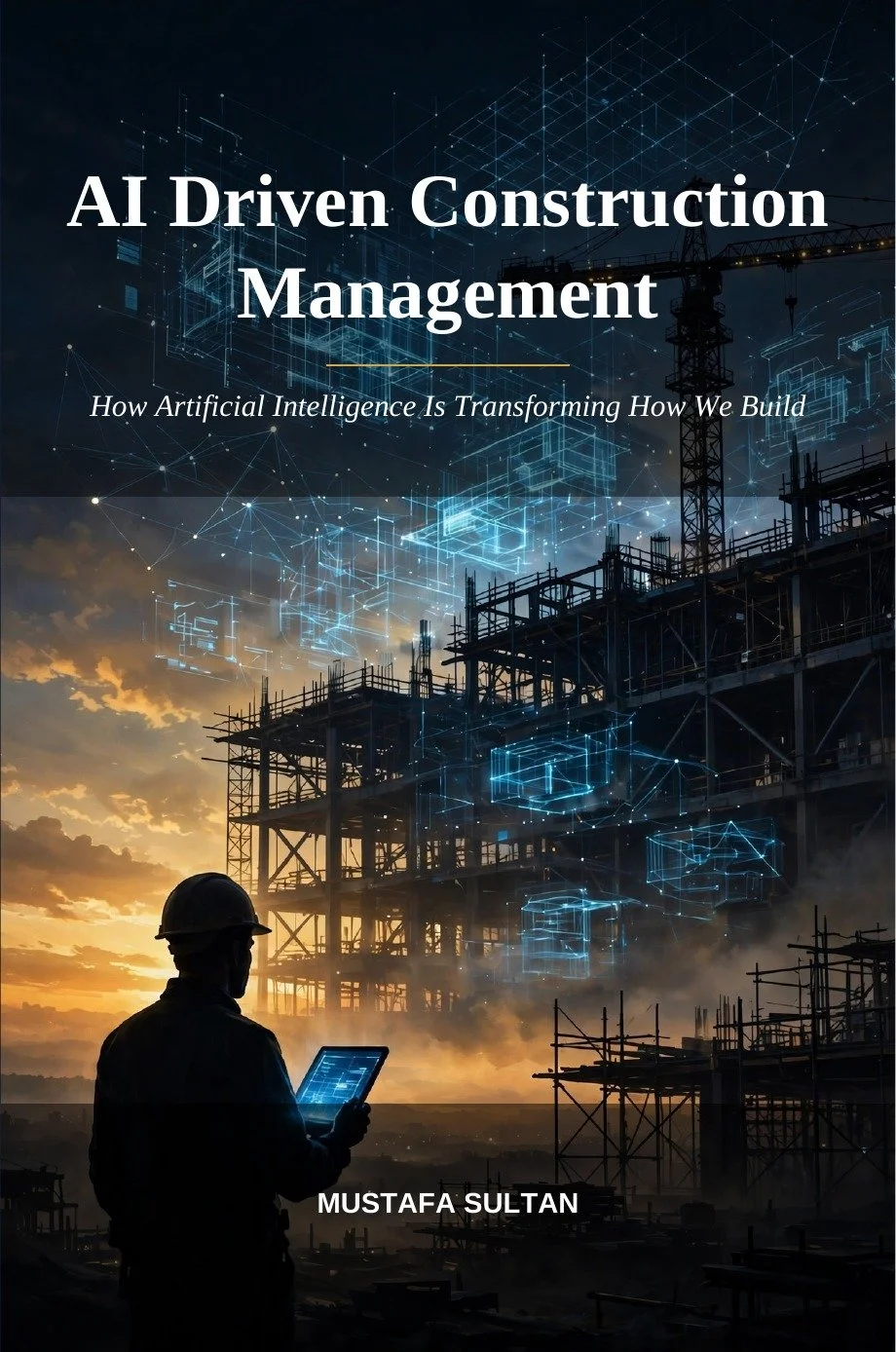 Book cover: AI Driven Construction Management by Mustafa Sultan