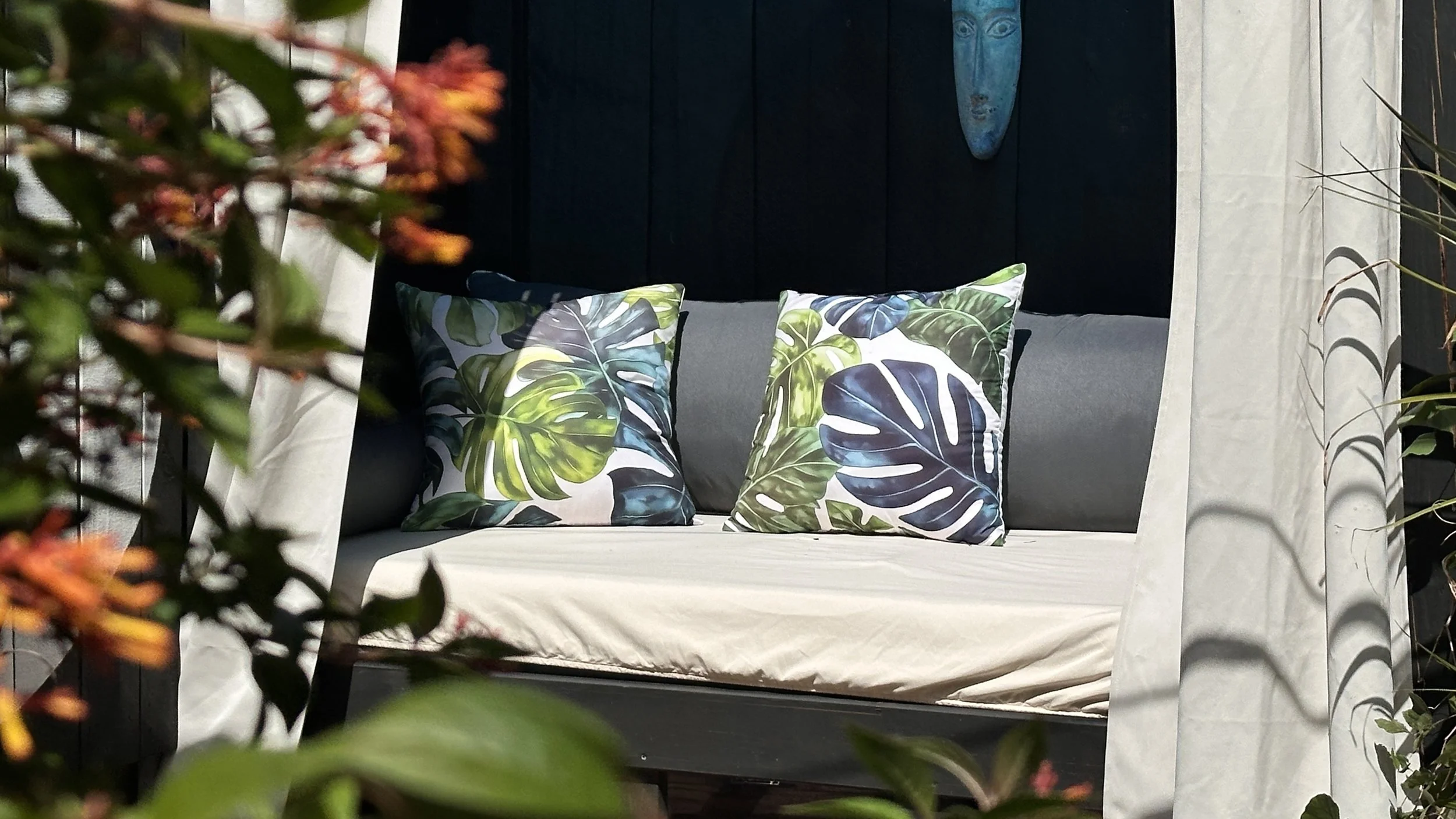 Comfortable outdoor seating in the garden