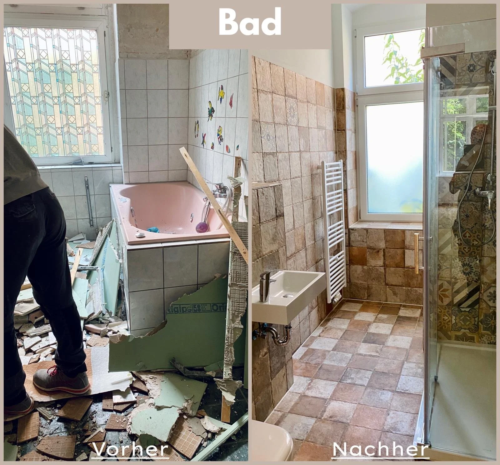 Badsanierung Berlin — Vorher und Nachher