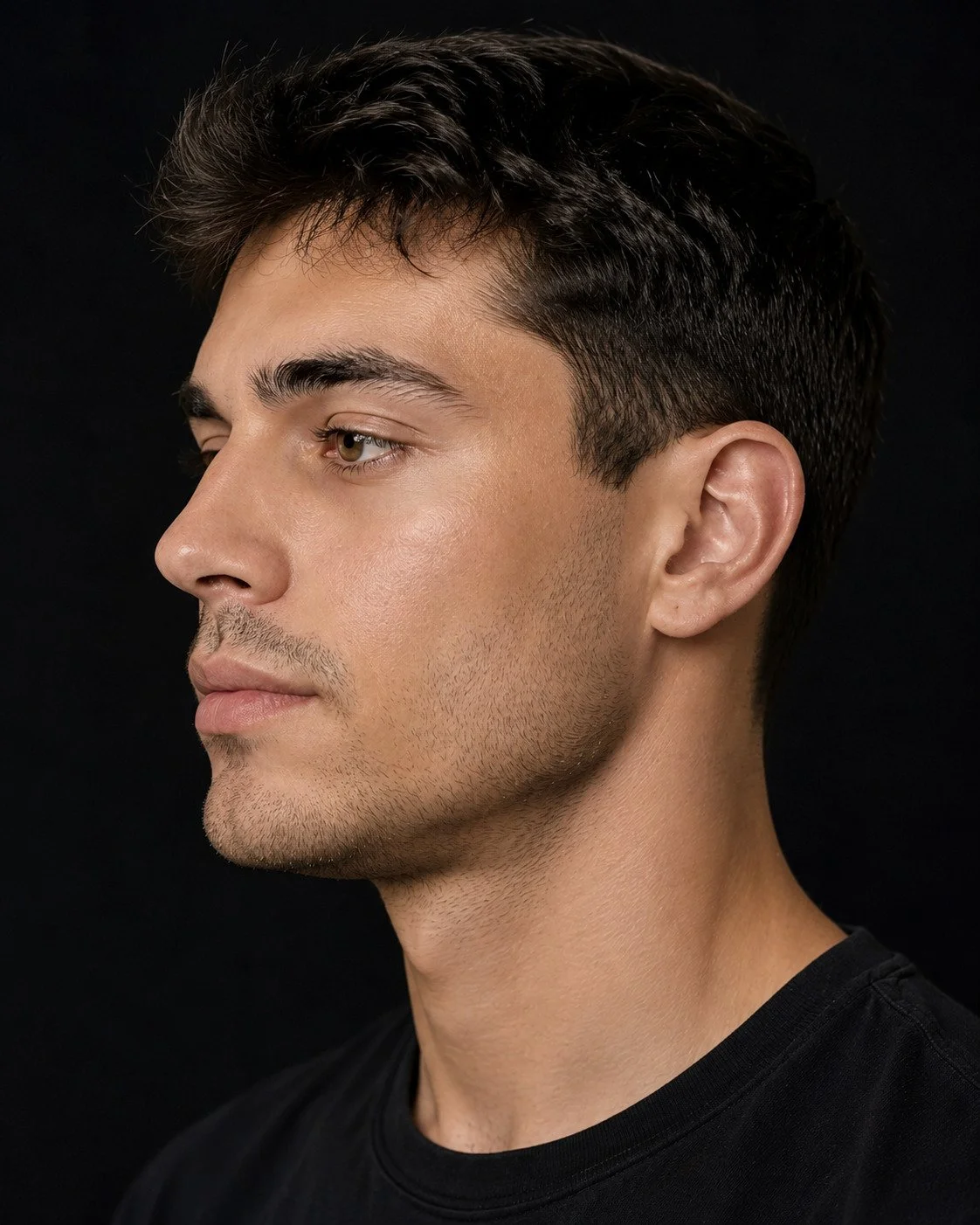 Before facial balancing and dermal filler treatment