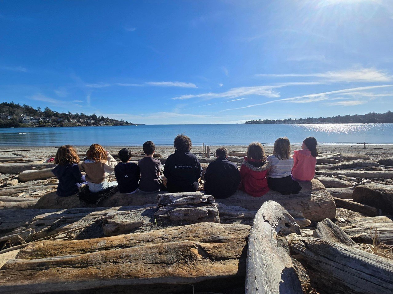 Student appreciating the ocean at Gyro Beach
