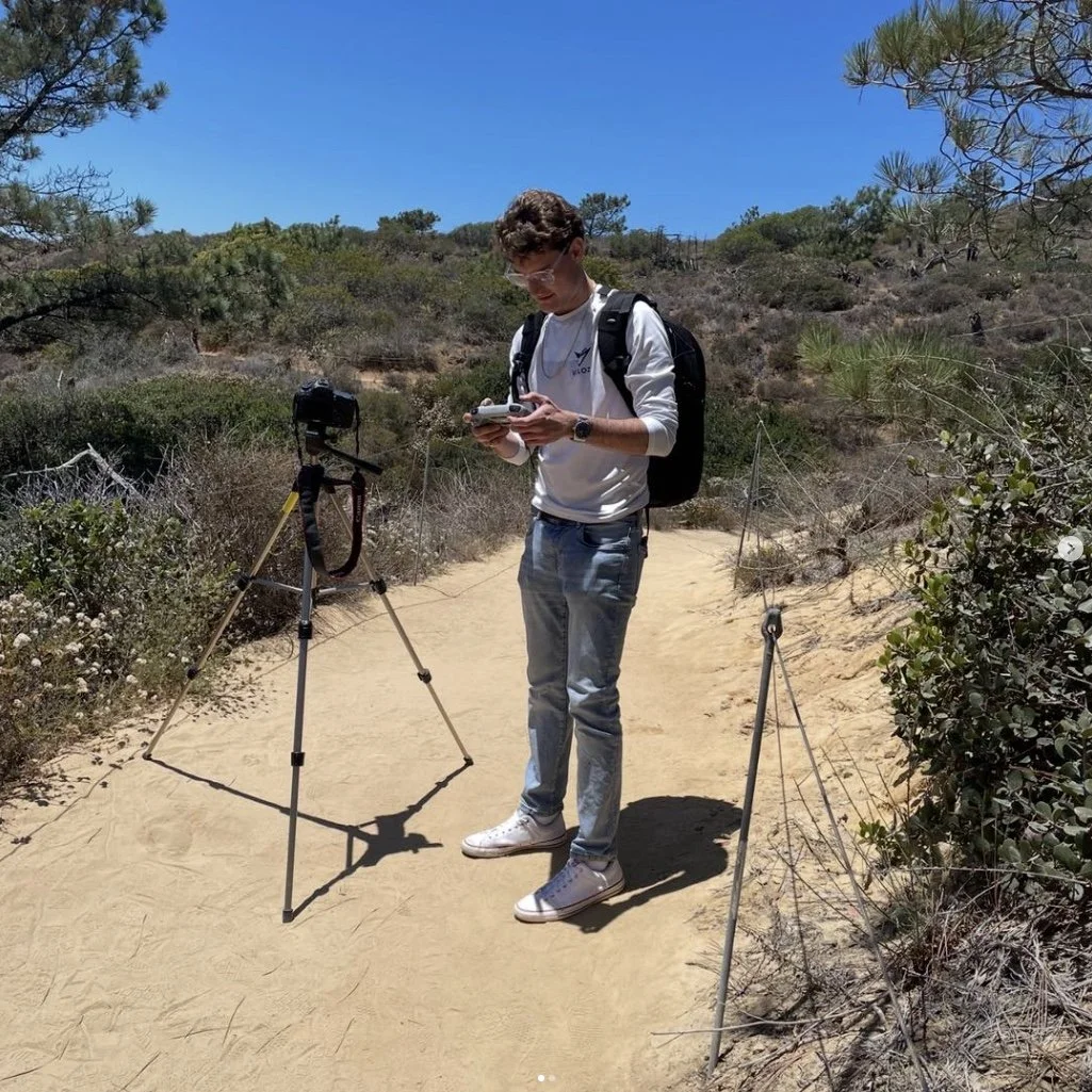 Creator filming lifestyle content in Los Angeles