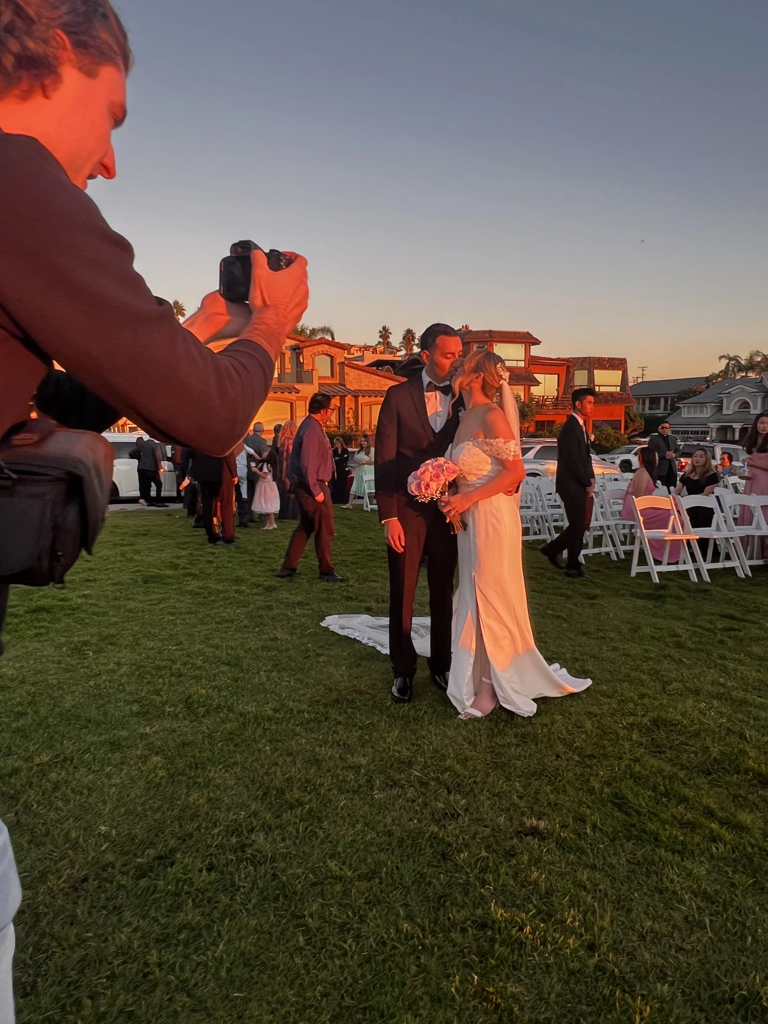 Guests celebrating at a reception