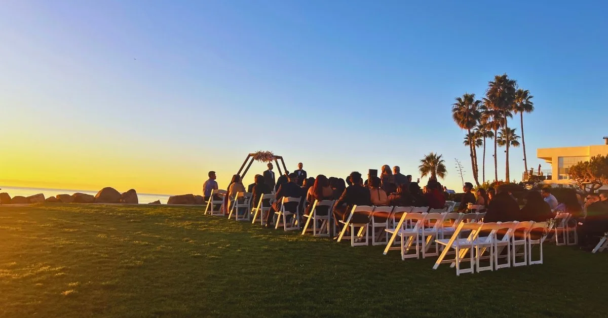 Elegant wedding moment in Southern California
