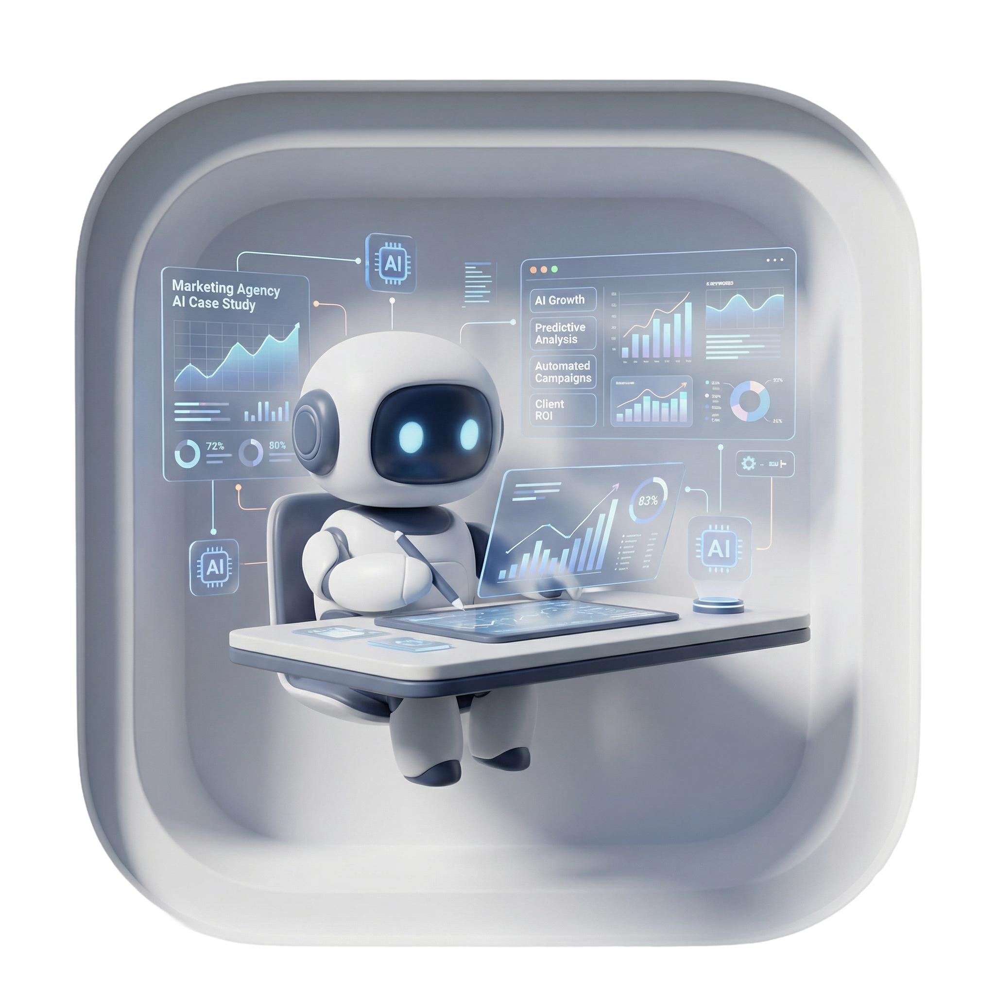 Growth Foundry mascot - calculating ROI