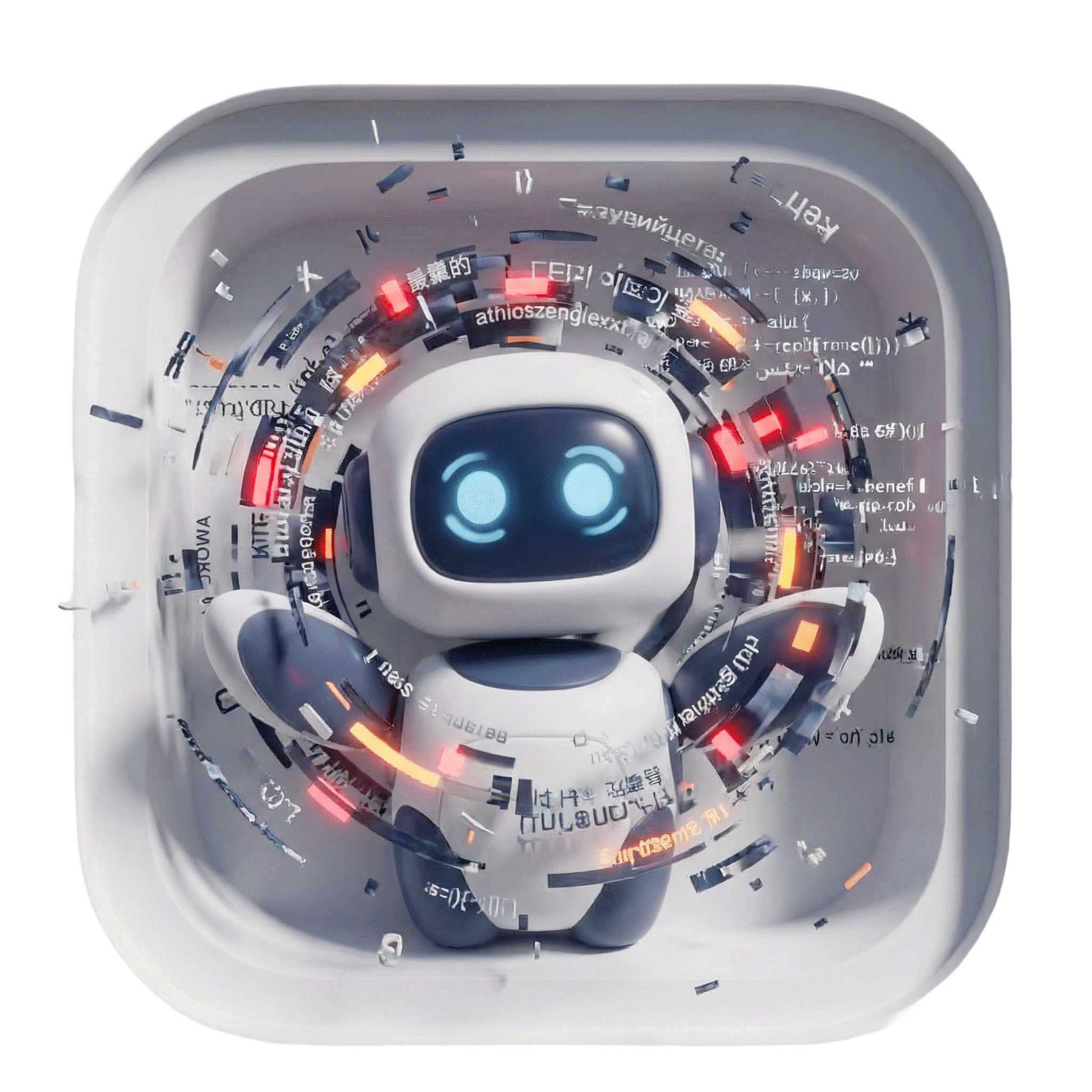 Robot overwhelmed by chaotic data