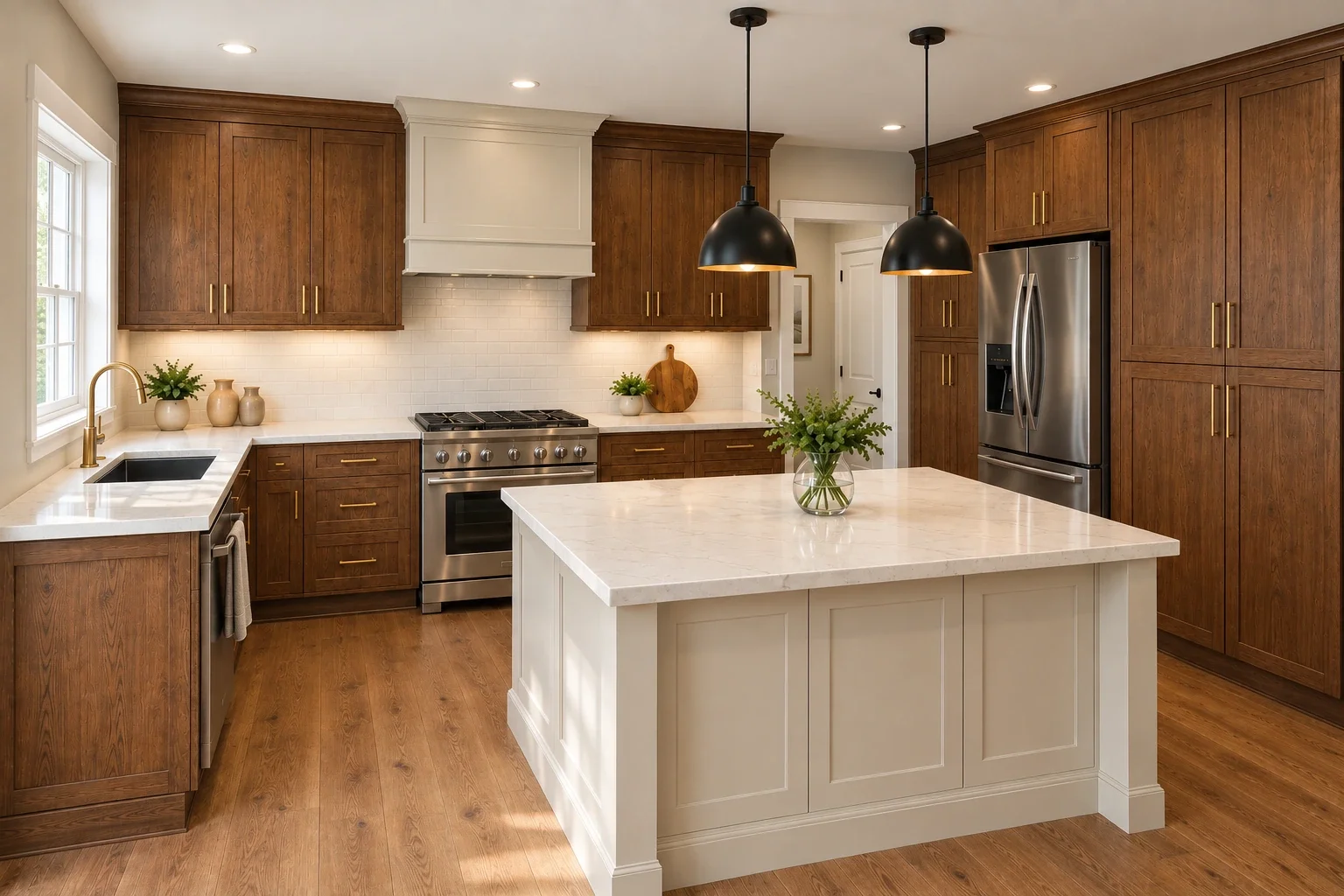 Architectural rendering of the 1601 Schreiner Lane kitchen